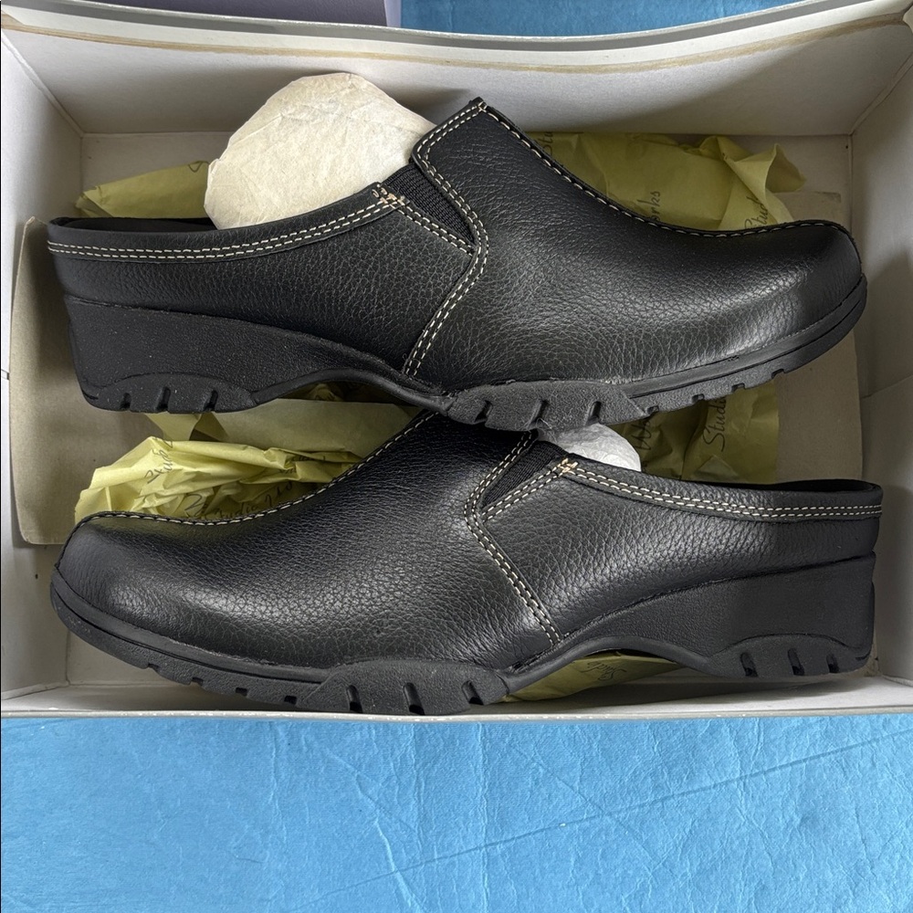 Studio Works Black Slip-On Clogs